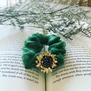 Brand new cute sunflower hair scrunchies